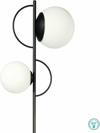 Ondaluce Lampa de podea Î170xL45cm. cu Soclu pentru Bec E27 Negru