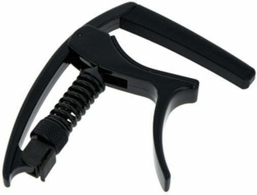 Daddario Metallic Trigger Capo for Electric Guitar Tri-Action Capo Black