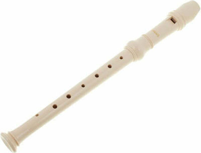 Aulos Soprano Plastic Recorder 203A C-Soprano Elite Baroque Beige