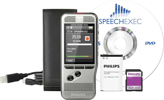 Philips Voice Recorder DPM6000 DPM6000/02 με Eσωτερική Μνήμη 4GB
