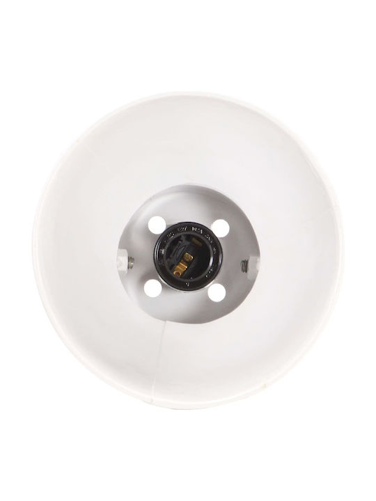 vidaXL Industrial Wall Lamp with E27 Lamp Bulb Base White 45x25cm