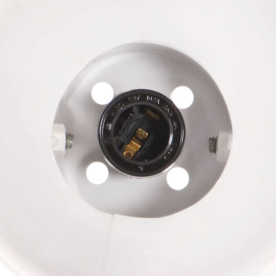 vidaXL Industrial Wall Lamp with E27 Lamp Bulb Base White 45x25cm