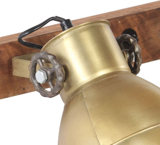 vidaXL Industrial Wall Lamp with E27 Bronze 65x25cm