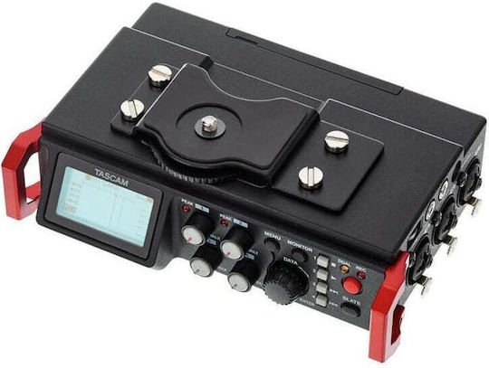 Tascam DR-701D Polyphonic Digital Portable Recorder Battery/Power for Recording on Memory Card with Recording Duration 12.5 Hours, Phantom Power and USB Power Supply