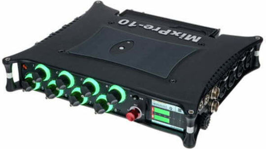 Sound Devices MixPre-10 II Polyphonic Digital Portable Recorder Battery/Power for Recording on Memory Card with Phantom Power