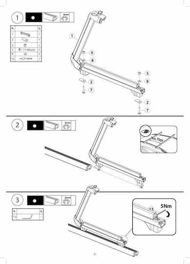 Auto Gs Iceberg Bare și suporturi pentru schiuri auto Din aluminiu Potrivite pentru 4 perechi de schiuri sau 2 plăci de snowboard