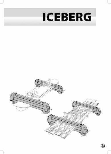 Auto Gs Iceberg Bare și suporturi pentru schiuri auto Din aluminiu Potrivite pentru 4 perechi de schiuri sau 2 plăci de snowboard