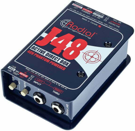 Radial J48 Active 1 Channel DI Box with Phantom Power