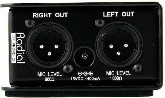 Radial J33 Ενεργό DI Box 2 Καναλιών με Τροφοδοσία Ρεύματος και Phantom Power
