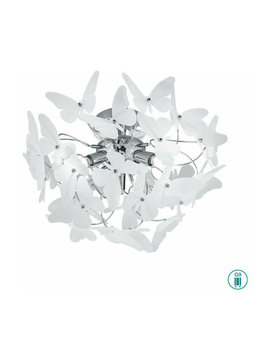 Trio Lighting Πλαφονιέρα Οροφής 45εκ. Πολύχρωμη με Ντουί G9