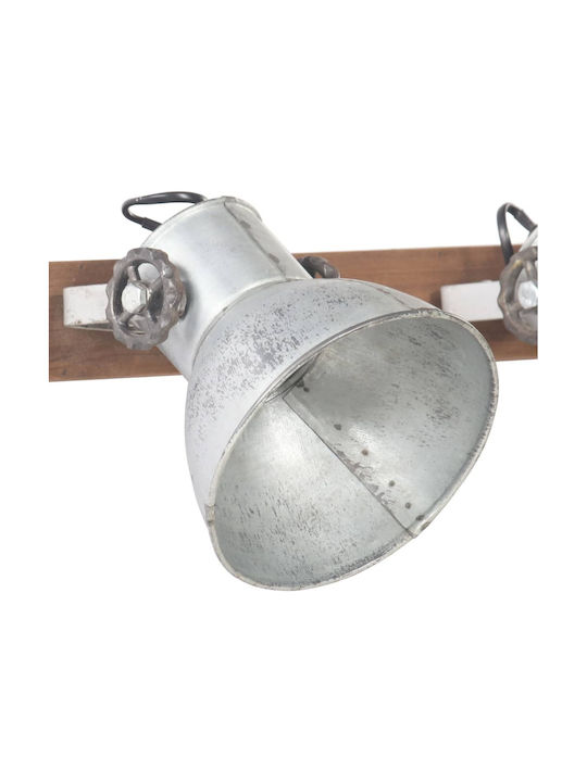 vidaXL Industrial Wall Lamp with E27 Silver Socket 45x25cm