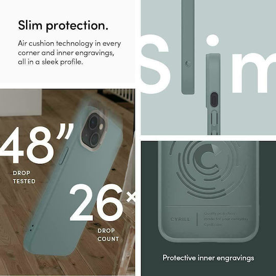 Spigen Cyrill Color Brick Back Cover Σιλικόνης Kale (iPhone 13)