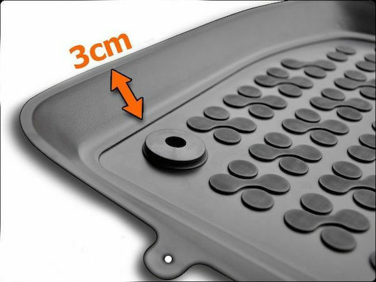 Rezaw Plast Front Mats Tray Type 1pcs from Rubber for Opel Vivaro Fiat Talento Renault Trafic Black