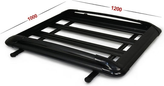 Omtec Σχάρα Οροφής Αυτοκινήτου Αλουμινίου 120x100cm Universal (Σετ χωρίς πόδια)