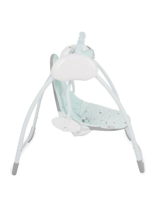 Kikka Boo Electric Baby Relax Swing Felice with Music and Vibration Green Elephant for Child up to 9kg