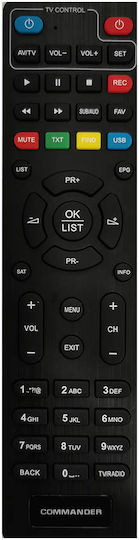 Commander Satellite Decoder 9500HD HD (720p) DVB-S2 in Black Color