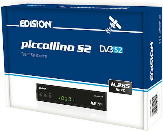 Edision Satellite Decoder Piccollino S2 01-07-0018 Full HD (1080p) DVB-S2 with PVR Recording Function in Black Colour