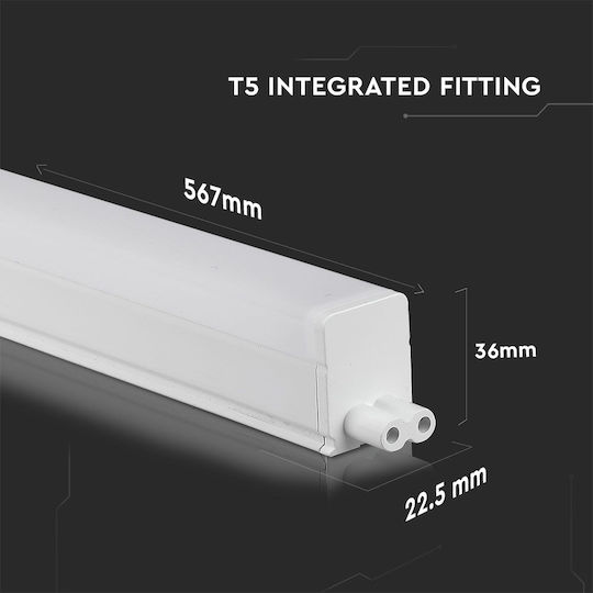 V-TAC Φωτιστικό Πάγκου Κουζίνας LED 7W Θερμό Λευκό με Διακόπτη Μ60xΒ2.28xΥ3εκ.