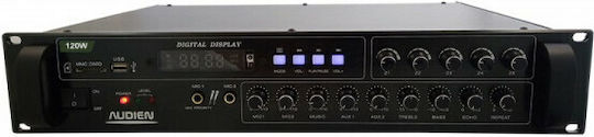 Audien M15600/120 Integrated Microphone Amplifier with 5 Zone 120W/100V USB/FM/Bluetooth