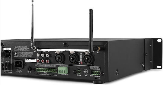 Power Dynamics PDV240MP3 Integrat Amplificator comercial 5 Canale 240W/8Ω cu 4 Zone 240W/100V cu Sistem de Răcire și Conexiuni USB/FM/Bluetooth