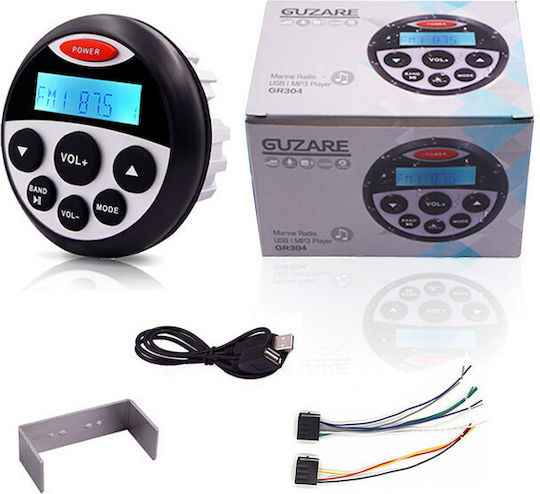 Hasda Boat Sound System 4x40W Waterproof with AUX / USB / Bluetooth Black
