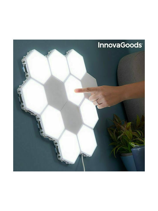 InnovaGoods Dekorative Lampe Sechseck Weiß