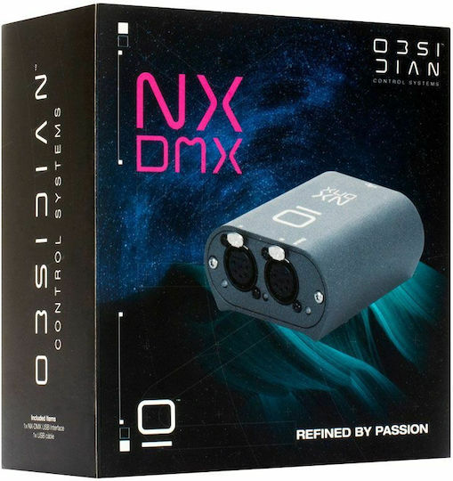 Obsidian NX DMX Interface Κονσόλας Φωτισμού με 1024 Κανάλια Ελέγχου και Σύνδεση USB (για PC)
