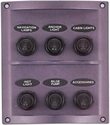 Eval Boat Switch with Panels Waterproof Panel with 6 Switches