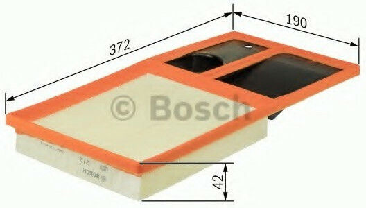 Bosch Car Air Filter for Renault Rapid Seat Ibiza / Altea / Cordoba / Leon / Toledo Skoda Fabia / Octavia / Rapid / Roomster VW Group 2006