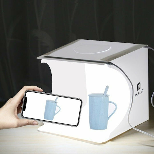 Puluz Photo Box Lighted with Multiple Backrounds 2 LED Panels 1100LM 22x23x24cm