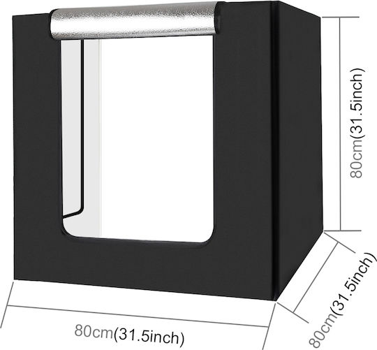 Puluz Photo Box with LED Light Photo Box Lighted with Multiple Backrounds 80x80x80cm
