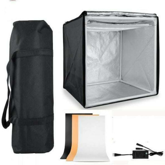 E-Reise Photo Box Photo Studio Box with LED Φωτιζόμενο με Πολλαπλά Backround 40x40x40cm