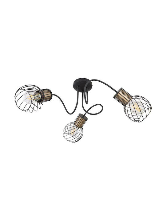 Globo Lighting Argusto Modern Metall Deckenleuchte mit Fassung E27 in Schwarz Farbe 60Stück