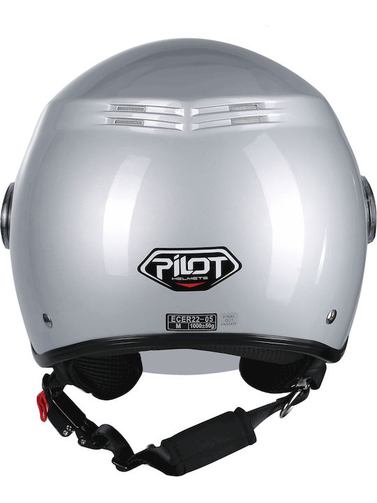 Pilot Fazer Nardo Grey Motorcycle Helmet Jet ECE 22.06 950gr
