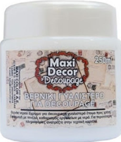 Maxi Decor Gloss Varnish for Decoupage Varnish Decoupage Transparent 100gr 100ml