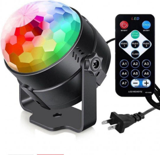 Bailong Διακοσμητικό Φωτιστικό Mini Magic Ball LED RGB Party Light 8.7εκ.