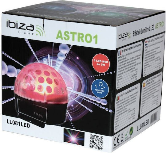 Ibiza Sound Astro 1 Dekorative Lampe Party Licht Schwarz