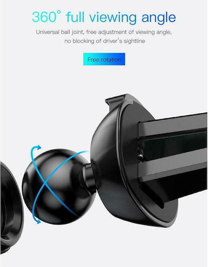 Baseus Glass Surface Gravity Car Mobile Mount with Adjustable Hooks Silver