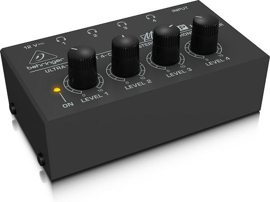 Behringer HA400 Portable Analog Headphone Amplifier 4 Channels with Jack 6.3mm