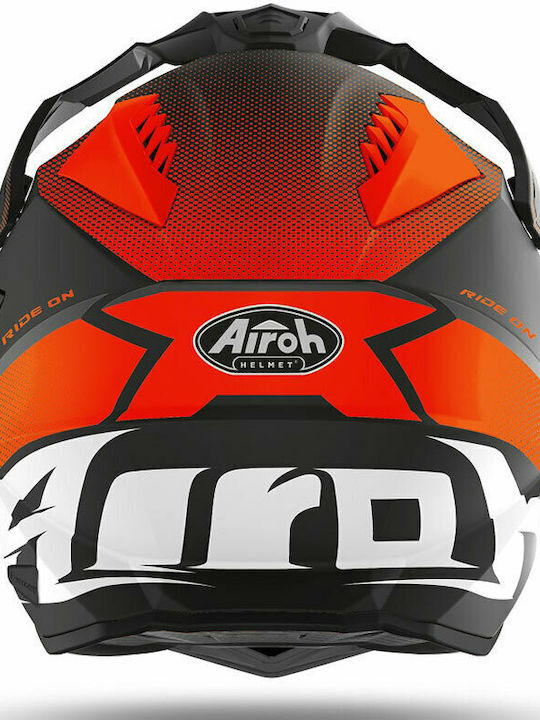 Airoh Commander Orange Matt Motorcycle Helmet On-Off DOT / ECE 22.05 1430gr with Pinlock and Sunvisor AIR000KRA176