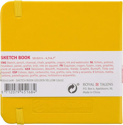 Royal Talens Sketchbook Art Creation Sketch Book Κίτρινο 12x12εκ. 140γρ. 80 Φύλλα 12x12cm 9314114Μ