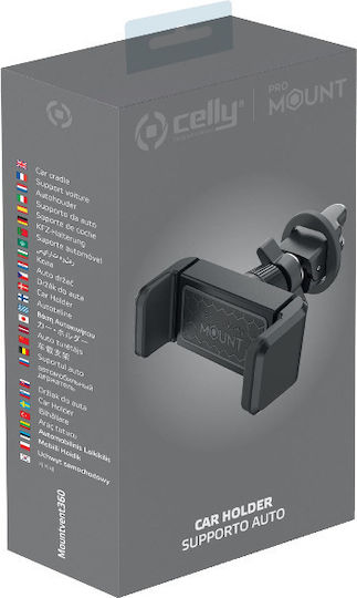 Celly Mount Vent 360 Car Mobile Mount with Adjustable Hooks Black