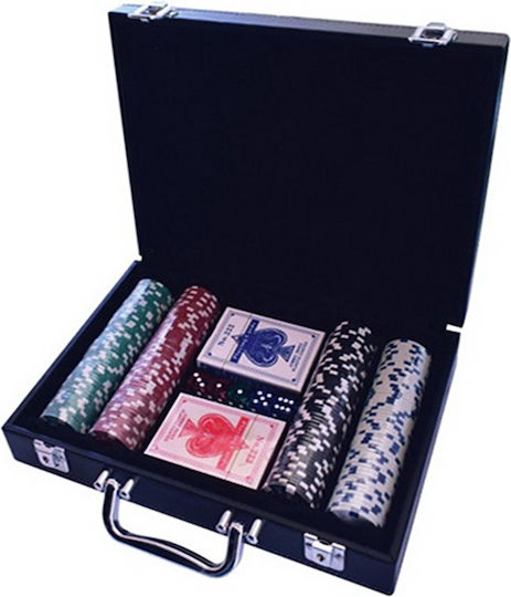 Set 200 Poker Chips 11.5gr in Suitcase with 2 Decks