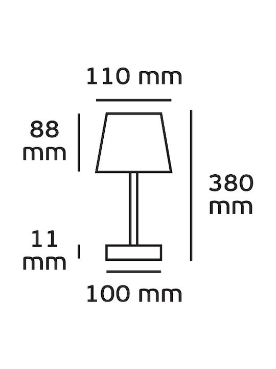 VK Lighting Outdoor Floor Lamp LED for Exterior Space 2.2W with Warm White Light IP54 Black