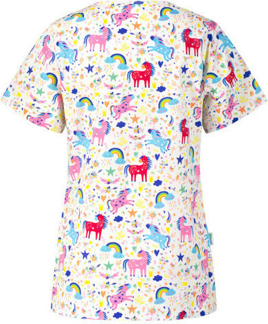 B-Well Bambina Women's Multicolour Medical Blouse Cotton and Polyester