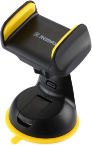 Remax RM-06BY Suport Auto pentru Telefon 3.5" - 6" cu cârlige reglabile Galbenă