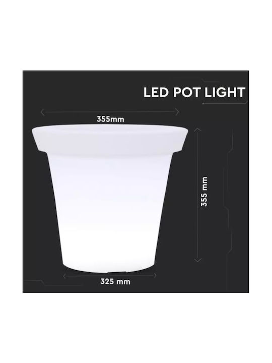 V-TAC V-TAC Flower Pot White 35.5x35.5x32.5cm