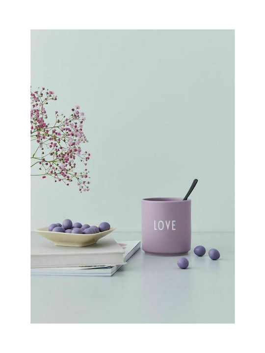 Design Letters Laven Love Porcelain Cup Blue