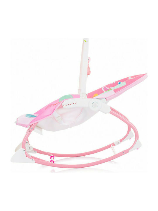 Chipolino Electric Baby Relax 2 in 1 Enjoy with Music and Vibration Pink for Child up to 9kg