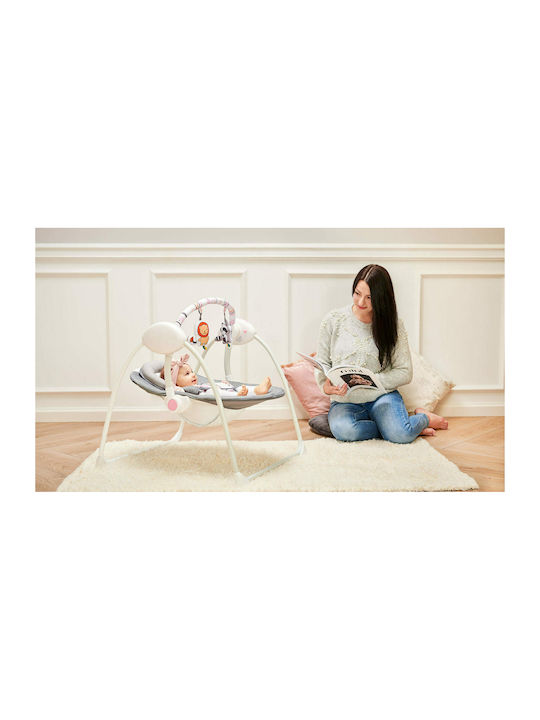 Lionelo Electric Relax pentru Bebeluși Leagăn Ruben cu Muzică Gri și turcoaz pentru Copil până la 12kg